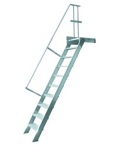 Trap stationair met platform, beklimmingshoek 60° Hymer 2220