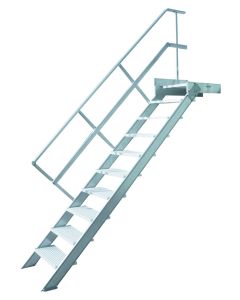 Trap stationair met platform, beklimmingshoek 45° Hymer 2221