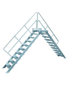 Overbrugging stationair, beklimmingshoek 45° Hymer 2241