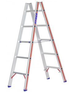 Dubbele ladder, tweezijdig beklimbaar Hymer 6023